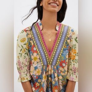 Floral V-Neck Blouse